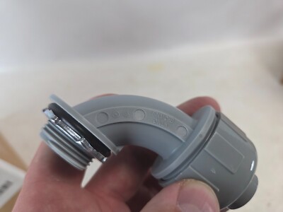 20x 3/4 Inch Carflex Gray 90 Degree Liquid-Tight Fitting Connector LT975G Carlon