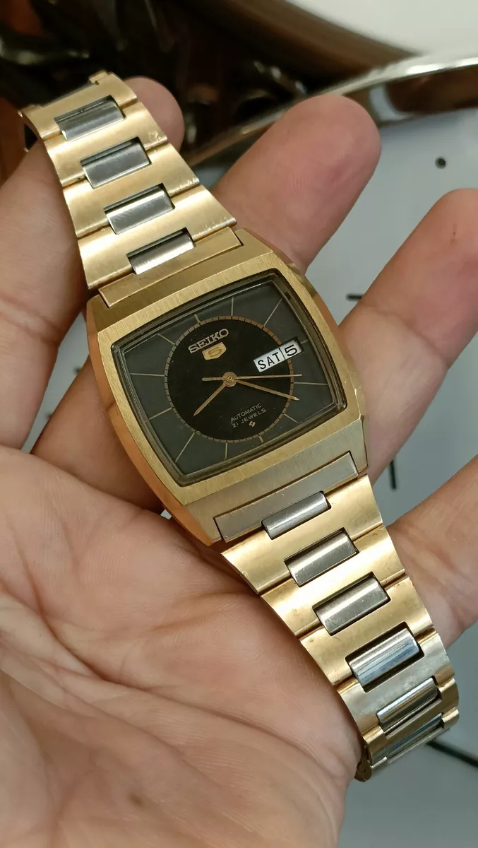 Authentic Seiko 5 Automatic 21 Jewels Two Tone Men s Mint 6119