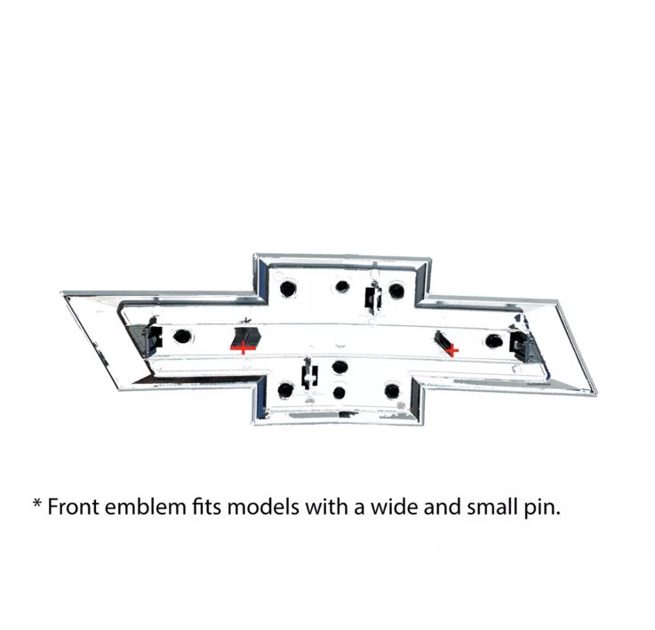 Juego emblema pajarita puerta trasera delantera negra Chevy Silverado 1500 2500HD 3500HD Foto 3 de 3