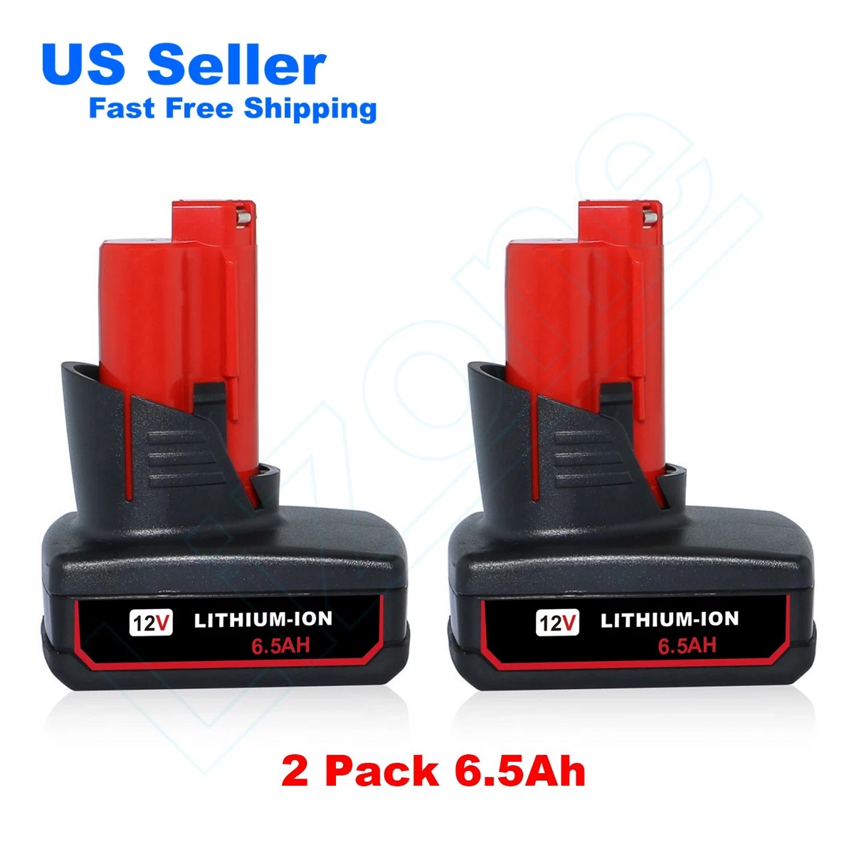 2Pack XC 6.5Ah Battery For Milwaukee M12 48 11 2460 12 Volt