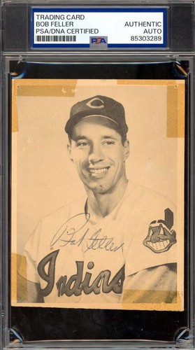 Bob Feller #5 card from 1952 Num Num Cleveland Indians