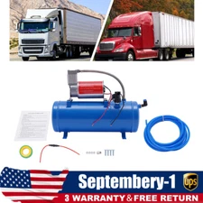 Air Horn Compressor 6L Tank Pump 150 PSI For Air Horn Car Train Truck Boat