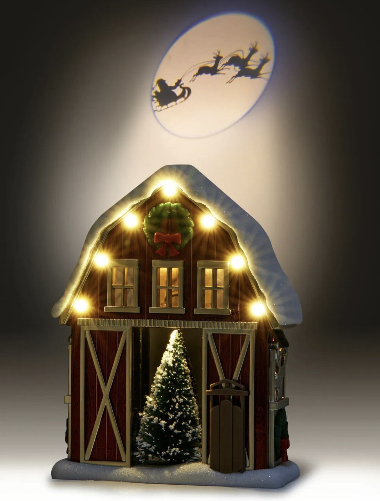 Christmas Barn Nightlight Projector Wallflower Plug by Bath and Body Works-image