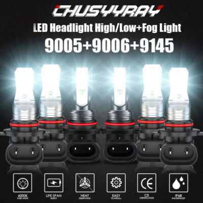 For Toyota Camry 2002 2003 2004 2005 2006 Combo LED Headlight + Fog Light Bulb