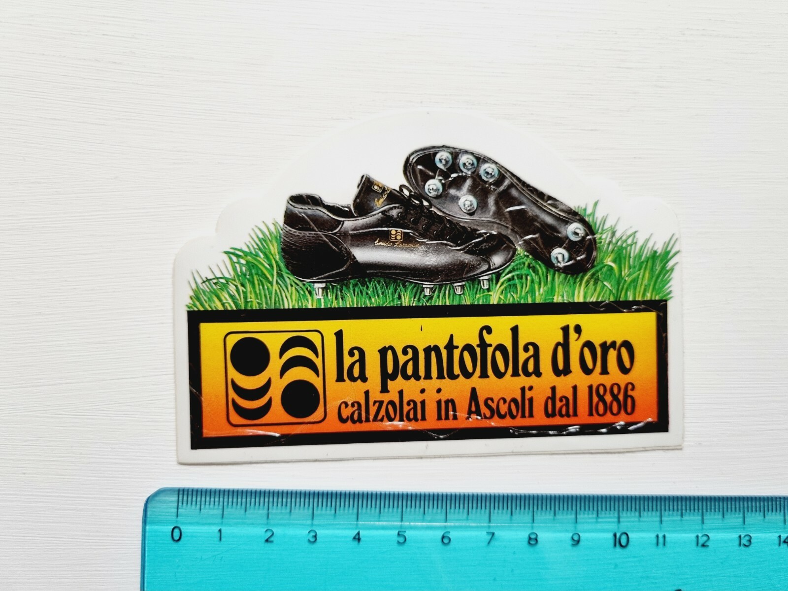 PANTOFOLA D’ORO ADESIVO LA PANTOFOLA D'ORO ASCOLI STICKER AUTOCOLLANT VINTAGE 80s ORIGINAL