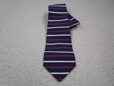 Brooks Brothers Makers Neck Tie Mens Blue Striped Silk Preppy Made in USA