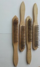 4 Row Wire Brushes with Wooden Handle for Welders/Engineers/Agriculture Pack - 4