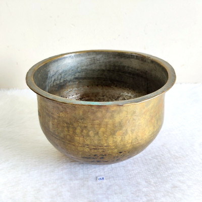 1930s Vintage Hand Hammered Solid Messing Kochen Topf Geschirr Sammlerstück 152
