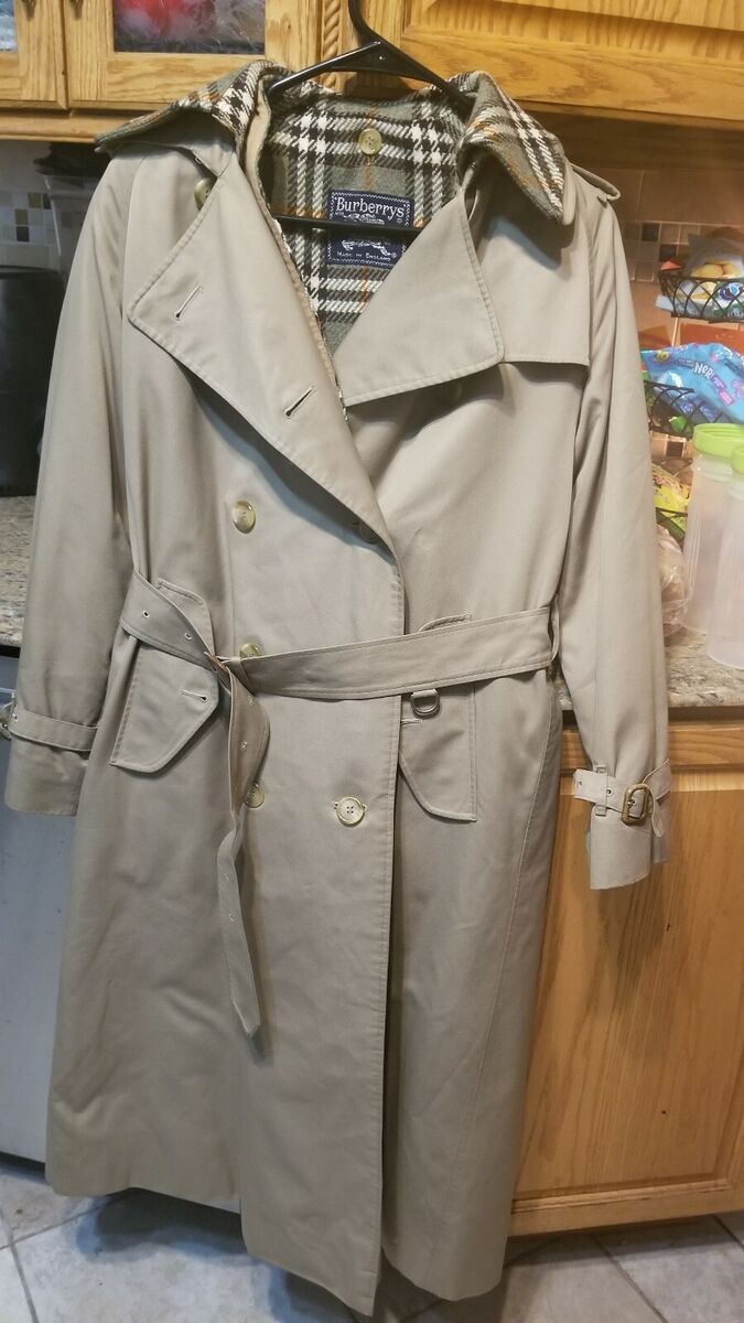 Rare Vintage 80's Burberry Trench Coat Extra Long with Extra Rare Vintage 80's Burberry Trench Coat Extra Long with Extra