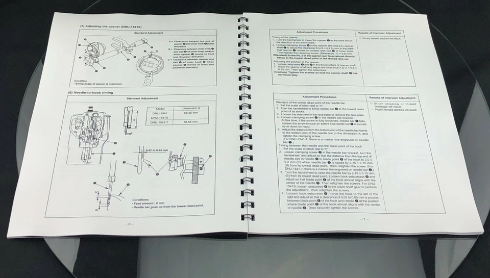 JUKI DNU-1541-7 Service Engineer Manual Coil Bound Reprint - Image 3 of 4