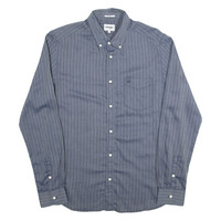 WRANGLER Slim Fit Mens Shirt Blue Striped Long Sleeve L