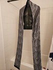 pre-owned, high quality, 12 foot black and silver scarf - see details — photo 1