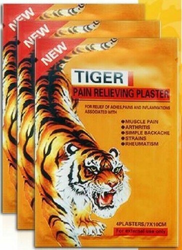 Tiger Pain Relief Patches - 15 Pks - 60 pcs 7x10cm Plaster Patch Red Warm AU - Picture 6 of 10