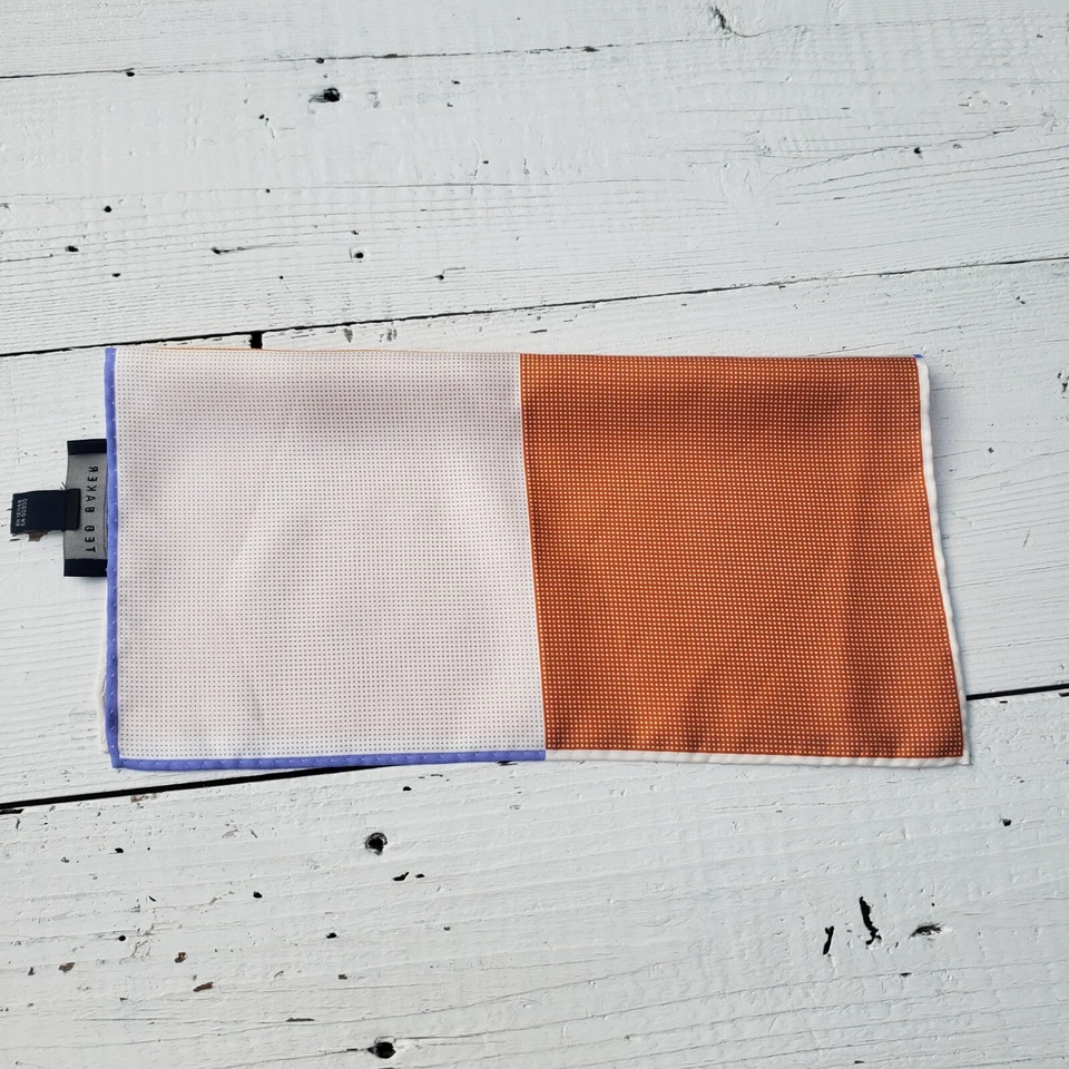 Nuevo Pañuelo Ted Baker London Hombre 13" Cuadrado de Bolsillo 100% Seda NUEVO Foto 4 de 4