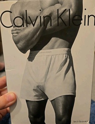 Vintage Calvin Klein Knit Black Boxer M 100% Cotton 1994 Made in Hong Kong NWT
