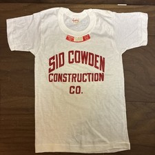 Vintage Healthknit Sid Cowden Construction Co Boys Size 8 T-shirt