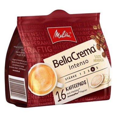 MELITTA Bella Crema INTENSO Coffee pods PADS Level #4 -16 pads- FREE SHIPPING