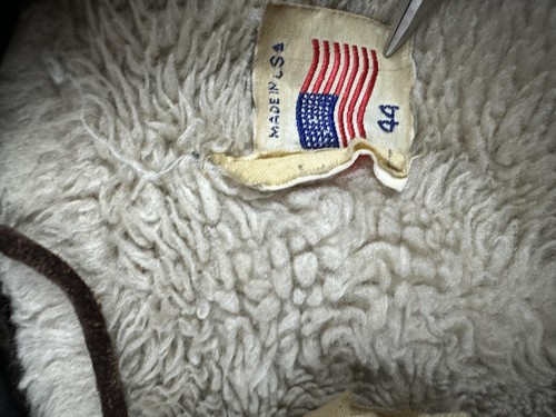 Chaqueta de Vuelo G-1 De Colección Marina de los Estados Unidos Para Hombres 44 Cuero Piel de Oveja Forrada Garra Años 70 - Imagen 10 de 22