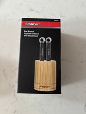 Snap-on Box Wrench Inspired Knife Set Bamboo Wood Block 4-Slot SSX2783-S