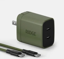 RIDGE CHARGER | 45W POWER ADAPTER KIT | MATTE OLIVE