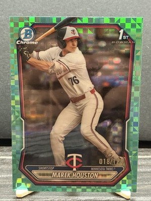 2026 Bowman Marek Houston 1st Bowman Chrome Aqua X-Fractor /125