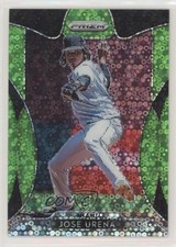 2019 Panini Prizm Lime Green Donut Circle Prizm 85/199 Jose Urena #49 0a3
