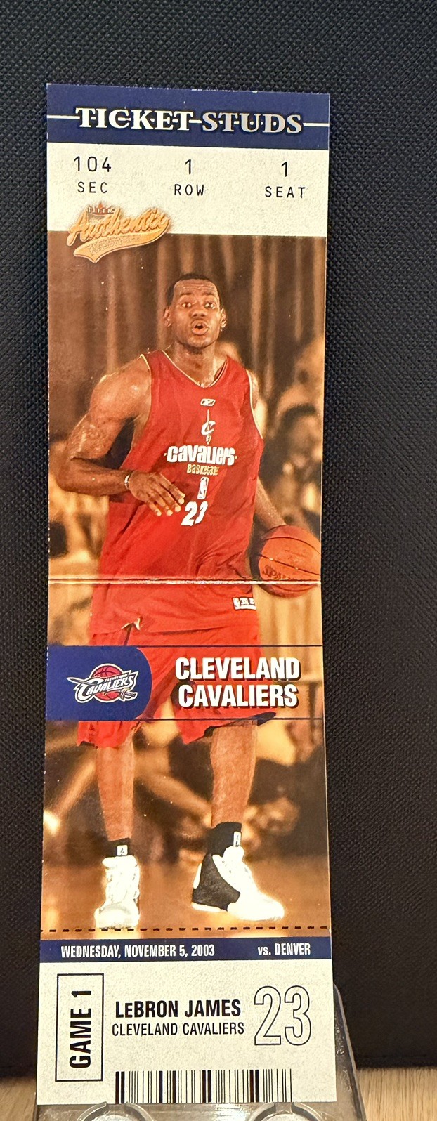 2003-04 Fleer Authentix Ticket Studs LEBRON JAMES #1 Rare SP RC Cavaliers Rookie