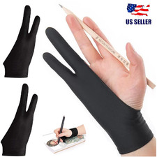 2Pcs Two Finger Anti-fouling Glove For Artist Drawing Pen Graphic Tablet Pad