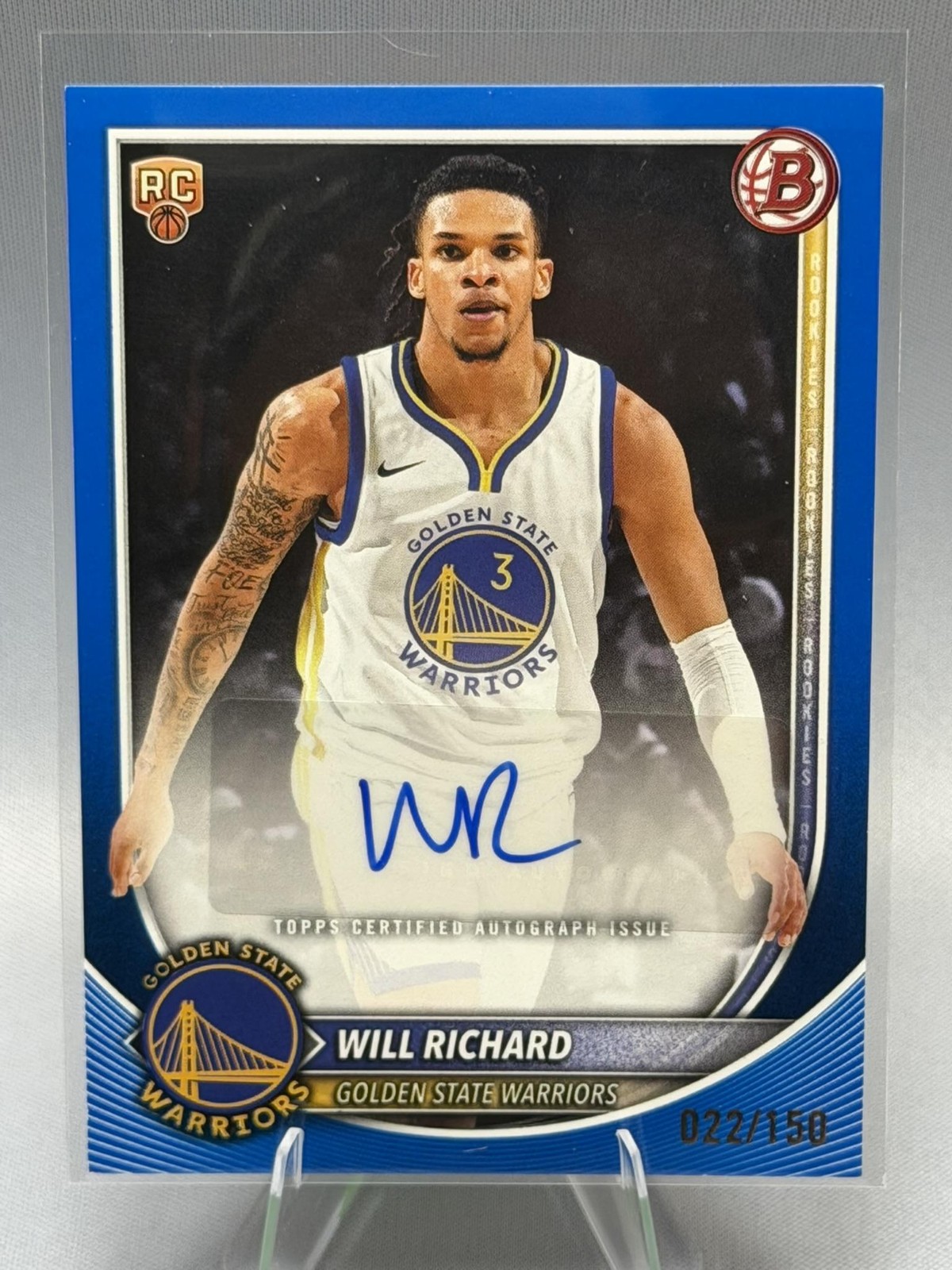 2025-26 Bowman #RVA-WI Will Richard Rookie and Veteran Autographs Blue #/150
