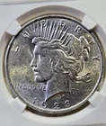 1923 Silver Peace Dollar - Philadelphia Mint - 90% Silver - BU - Nice Luste #525
