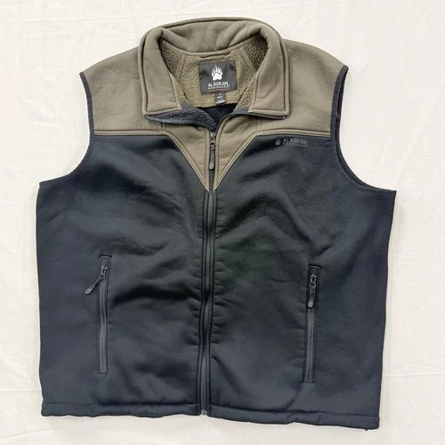 Alaskan Hardgear Duluth Trading Co Mens 2XL Vest Fleece Lined Black brown - product listing photo