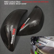 For Kawasaki ZX6R 636 2019-2024 R&G real carbon fiber tank sliders decal cover