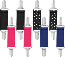 8 Pieces Mitten Clips Elastic Gloves Clips for Kids Stainless Steel Gloves Strap