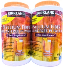 Kirkland Signature Psyllium Fiber Sugar Free Powder Orange 2x180 Dose  EXP 05/27