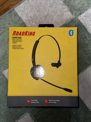 ROADKING RKING1000 Noise-Canceling Mono Bluetooth 5.0 33ft Range Headset New 