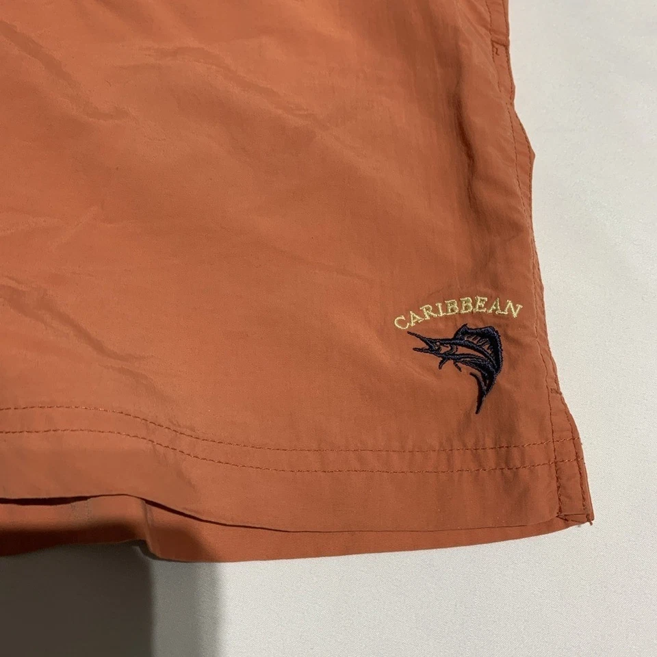 Caribbean Swimwear Size Medium Coral Men's Swim Trunks Shorts - Image 2 of 4