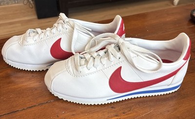Nike Cortez White/Red/Blue Women's Leather Sneakers - excellent, never worn