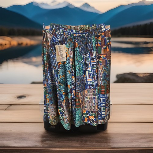 Lularoe Small Madison Skirt Pleated Multicolor Elastic Waist T35 - Picture 2 of 5