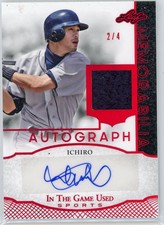 2024 Leaf In The Game Used ICHIRO Autograph AUTO PATCH Jersey SSP 2/4
