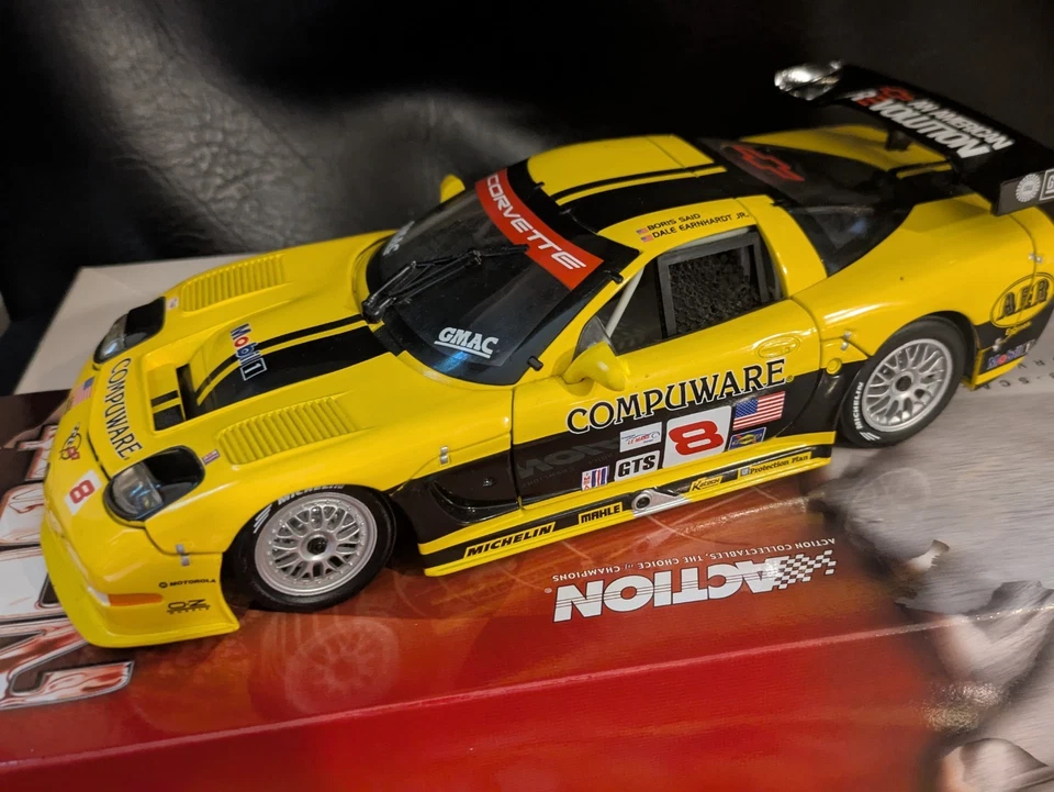 2004 Earnhardt Jr Boris #8 C5R Corvette Compuware 1:18 Moulé Racecar Boîte 4938 - Photo 4/4