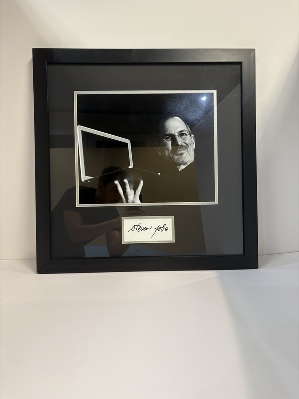 Framed and Signed Portrait of Steve Jobs