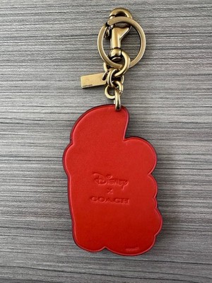 Coach X Disney Mickey Mouse Surf Board Bag Charm Keychain Red