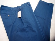 Peter Millar Signature Sateen Cotton Blend Pants NWT 188 33 x 30 Navy Blue