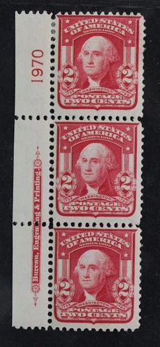 CKStamps: US Stamps Collection Scott#319 Strip Mint 2NH 1H OG