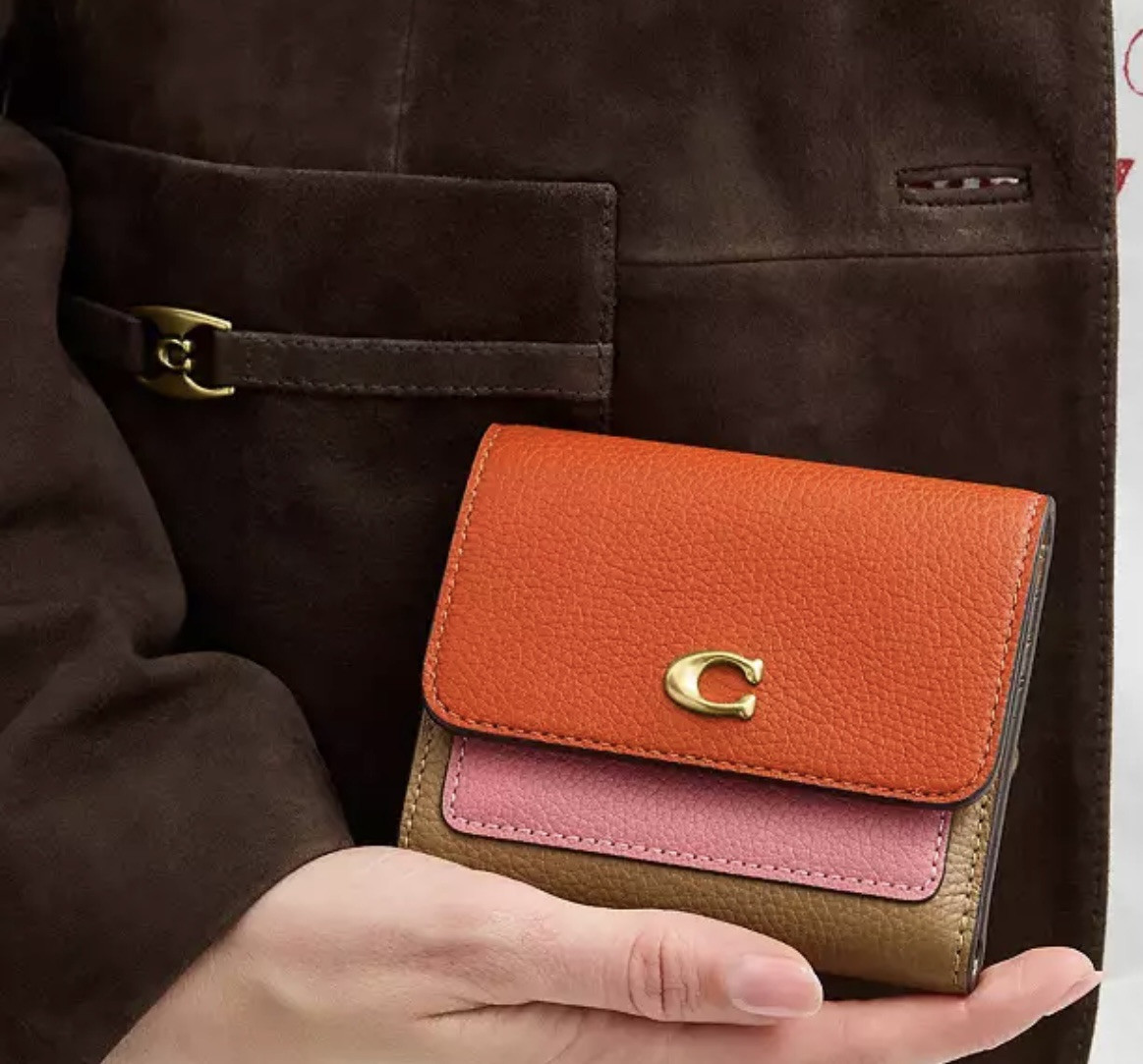 Coach Mila Small Flap Wallet - Colorblock CAO14 B4XJ7 Brass