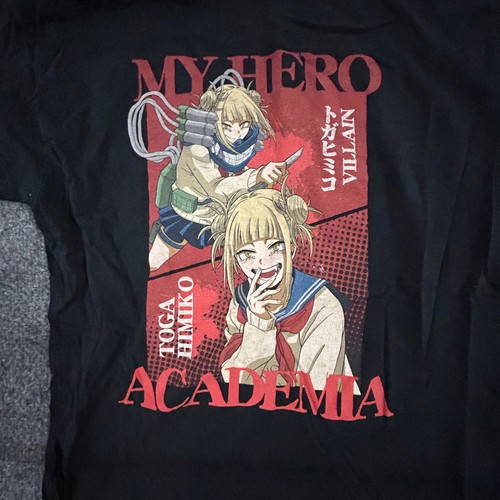 My Hero Academia T-Shirt Mens Size Medium Black Toga Himiko Graphic Anime Shirt