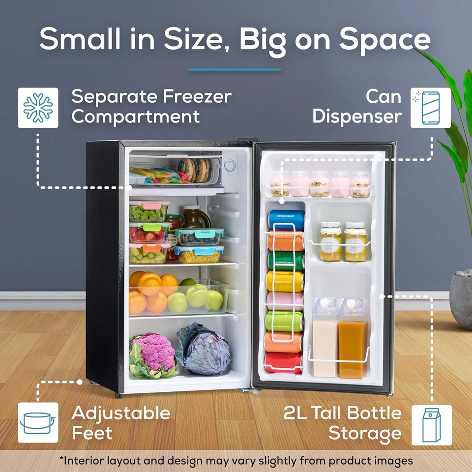 Igloo 3.2 Cu.Ft. Single Door Compact Refrigerator with Freezer - Slide Out Glass - Image 3 of 4