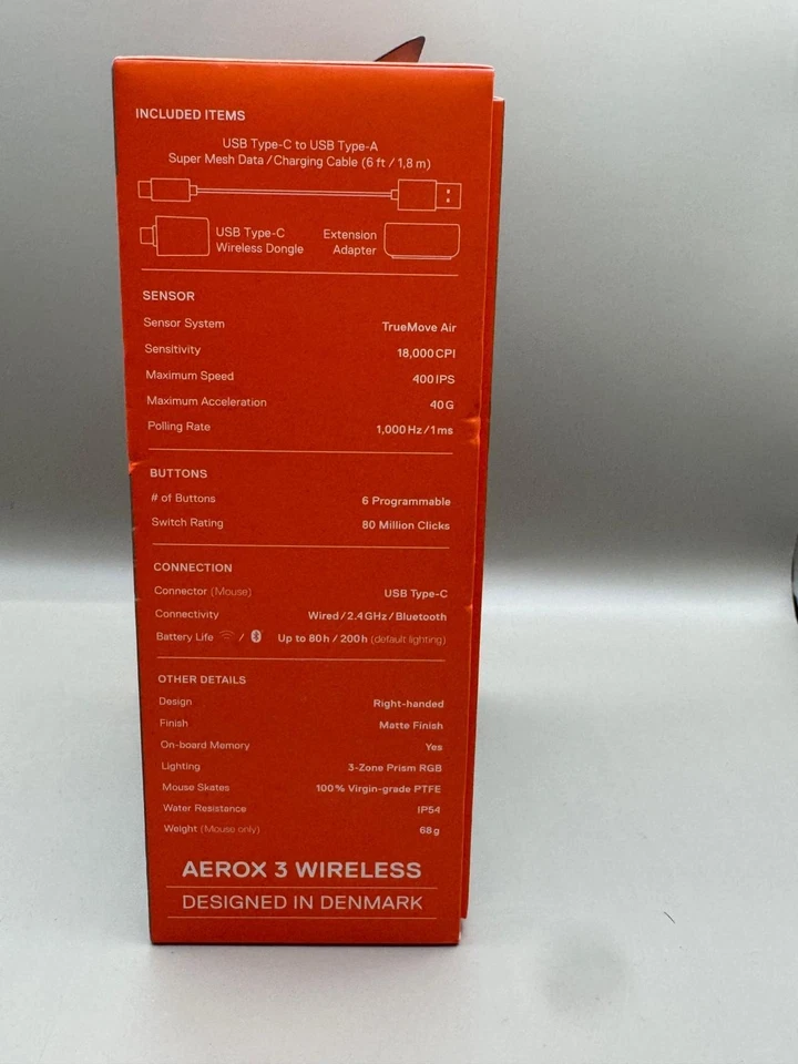 SteelSeries Aerox 3 Wireless Optical Gaming Mouse - Onyx (2022 Edition) - Image 3 of 4