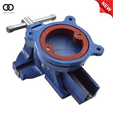 Bench Vise with Anvil Swivel 5in Locking Base Table Top Clamp Heavy Duty Vice