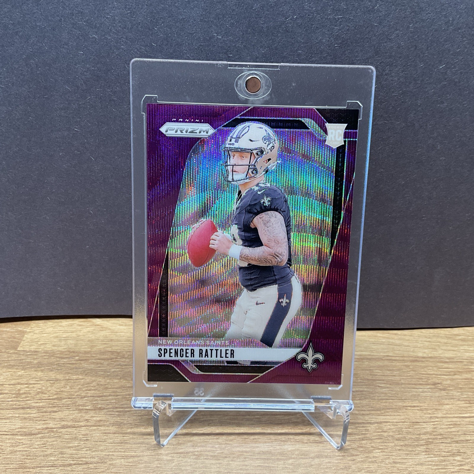 2024 Panini Prizm - Rookies Spencer Rattler #388 Purple Wave Prizm /99 (RC)